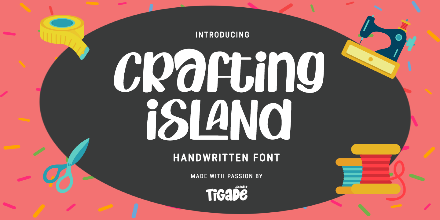 Пример шрифта Crafting Island #1